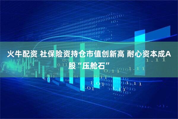 火牛配资 社保险资持仓市值创新高 耐心资本成A股“压舱石”