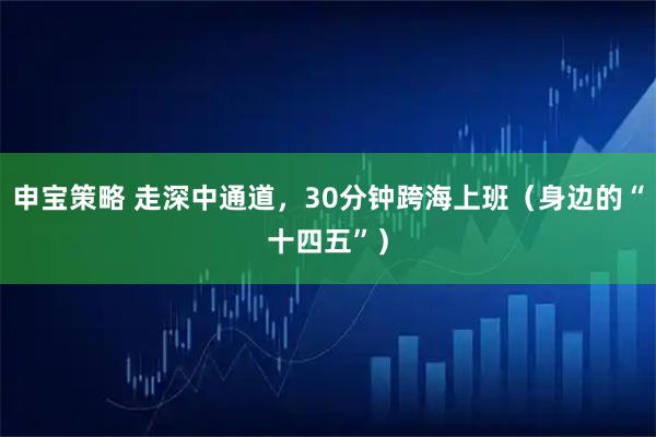 申宝策略 走深中通道，30分钟跨海上班（身边的“十四五”）