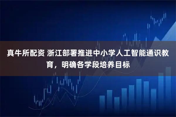 真牛所配资 浙江部署推进中小学人工智能通识教育，明确各学段培养目标