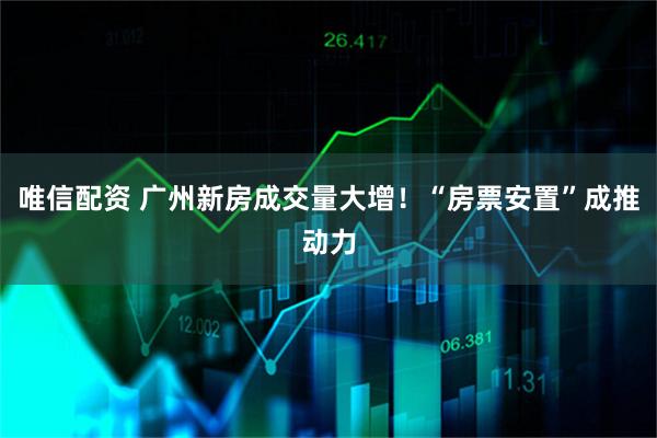 唯信配资 广州新房成交量大增！“房票安置”成推动力